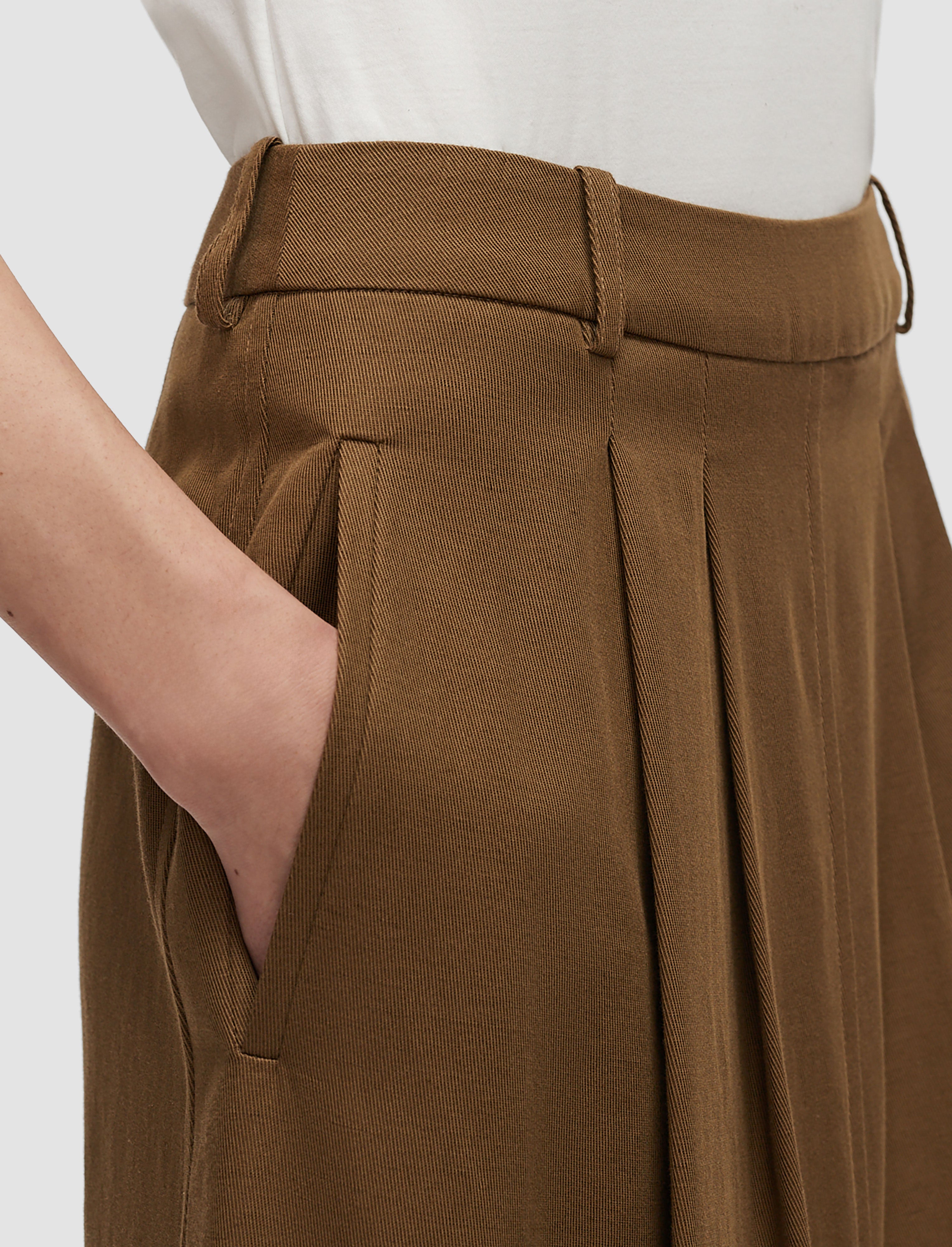 marron-jupe-kharis-en-twill-de-coton-JOSEPH