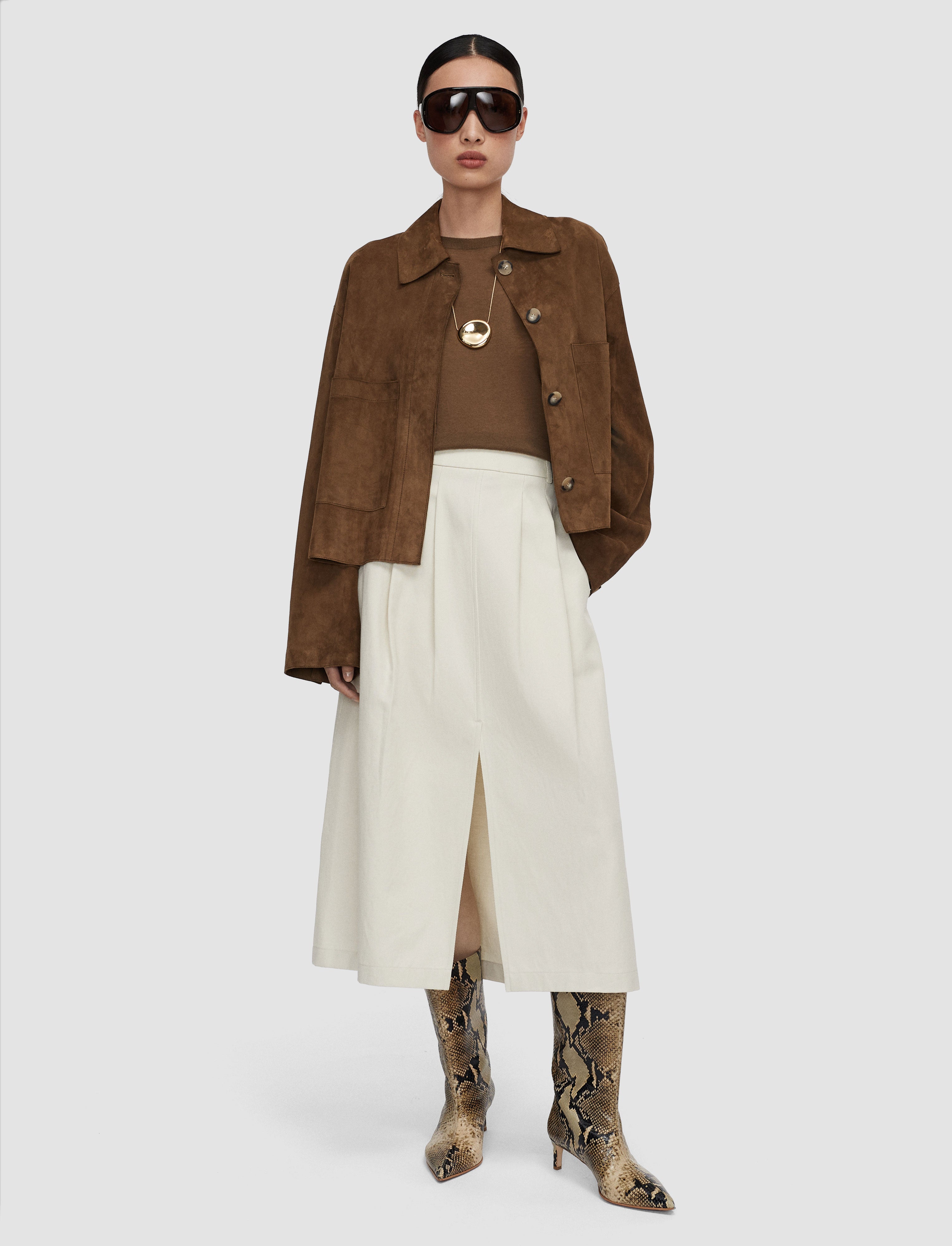 white-kharis-cotton-twill-skirt-JOSEPH
