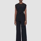 Black Kniza Crepe de Soie Silk Blouse - Joseph