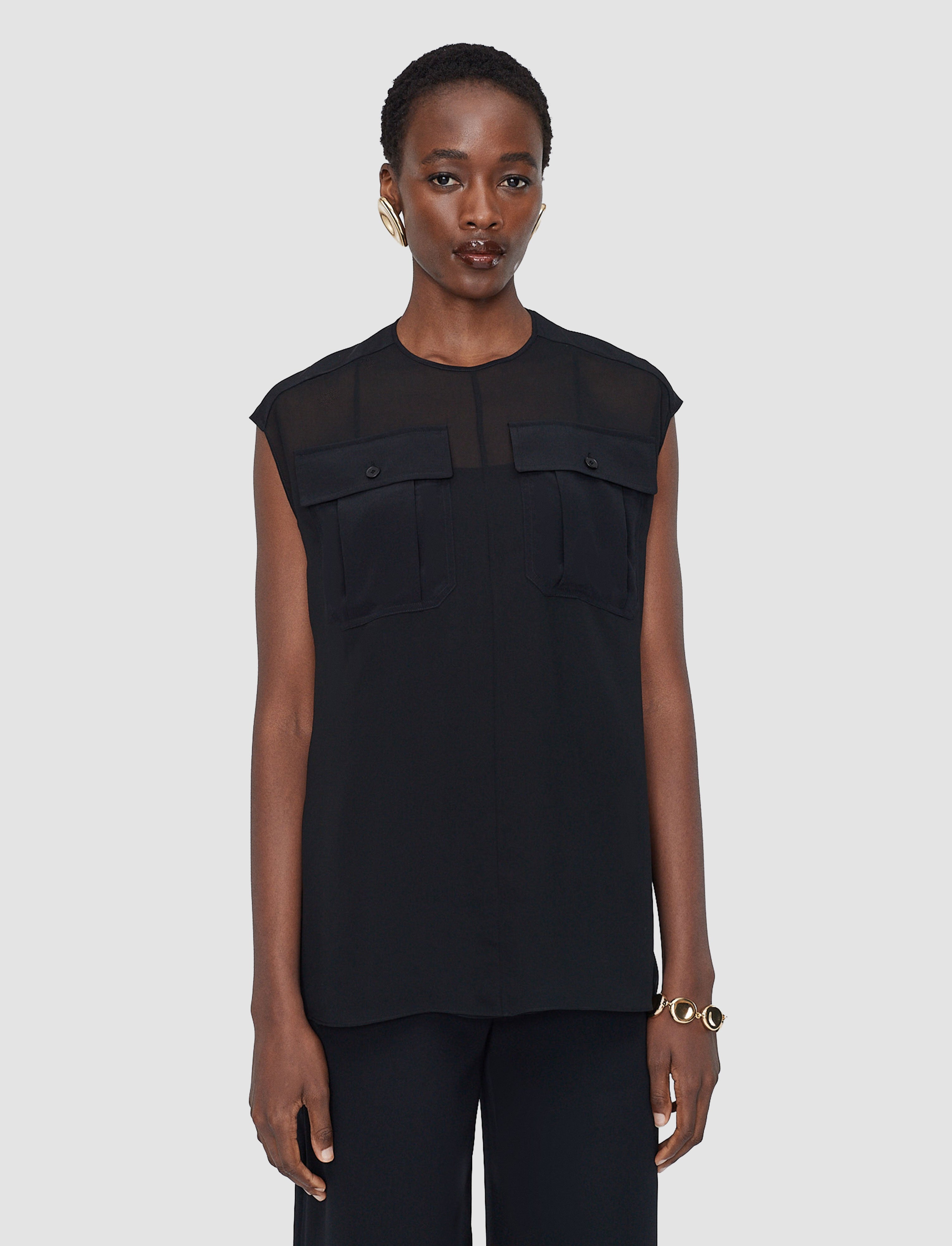 black-kniza-silk-blend-blouse-JOSEPH