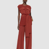 Red Kniza Crepe de Soie Silk Blouse - Joseph