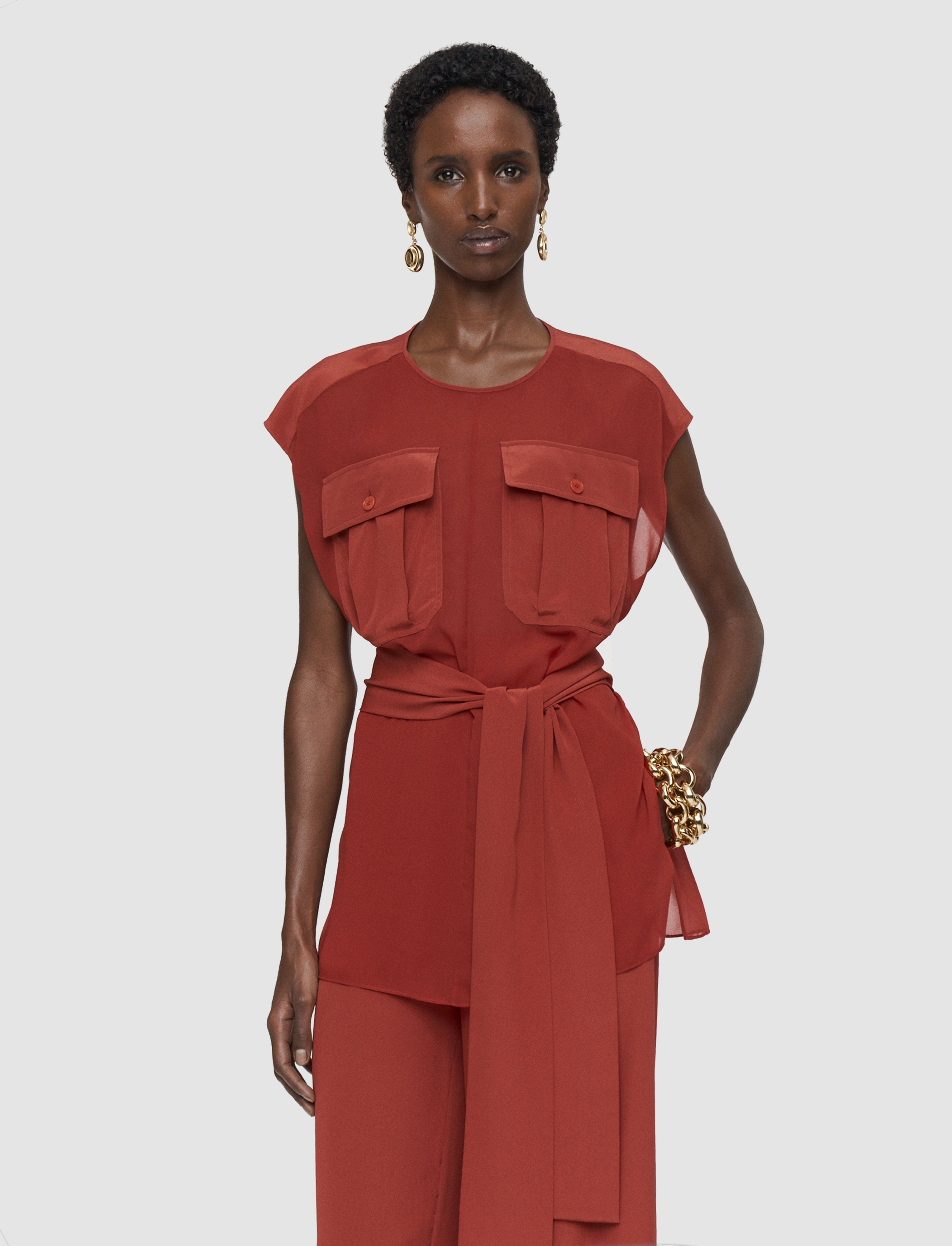 red-kniza-silk-blend-blouse-JOSEPH