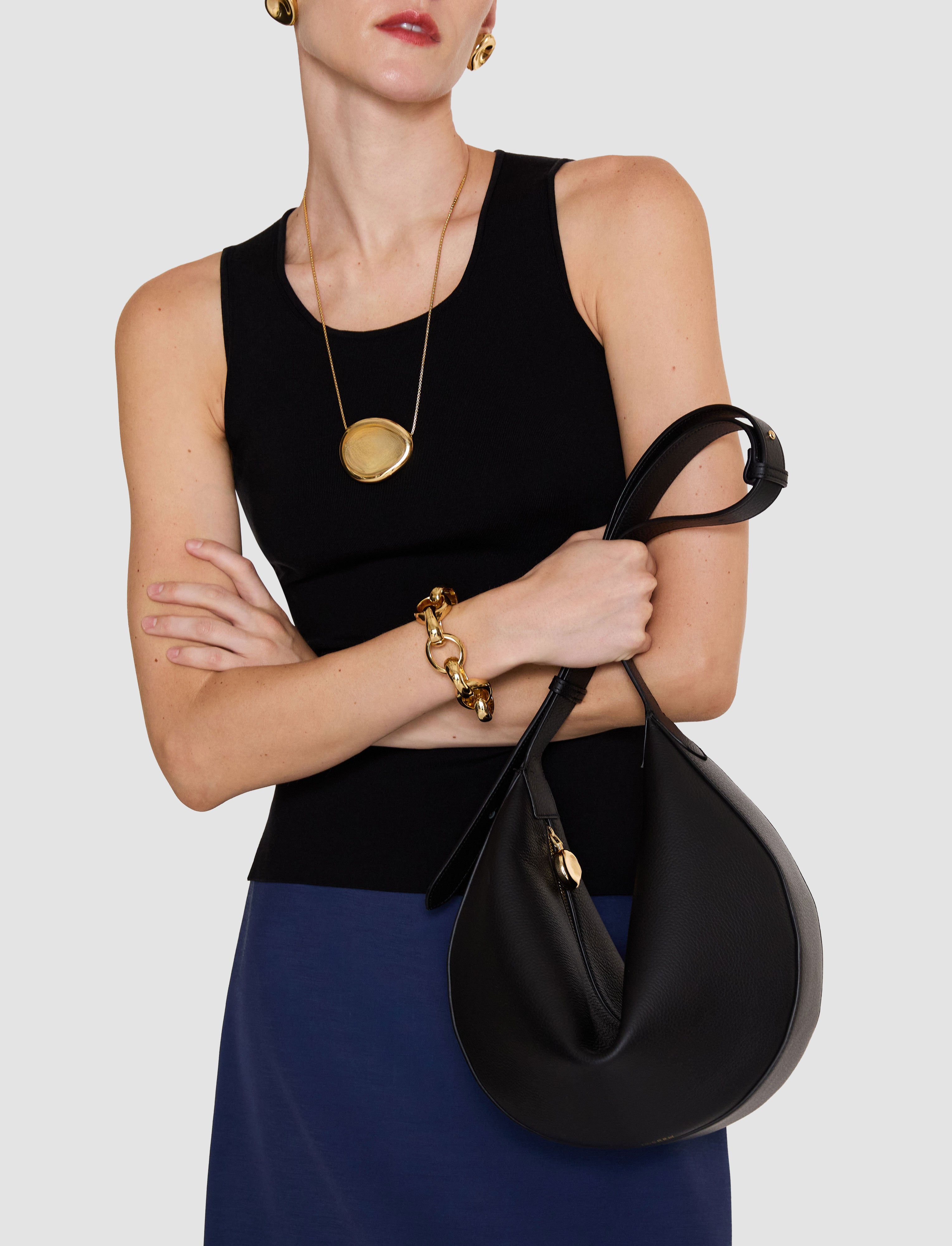 black-large-bean-leather-bag-JOSEPH