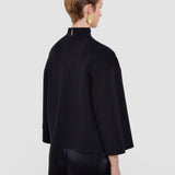 Black Larrey Compact Milano Knit Top - Joseph