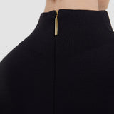 Black Larrey Compact Milano Knit Top - Joseph