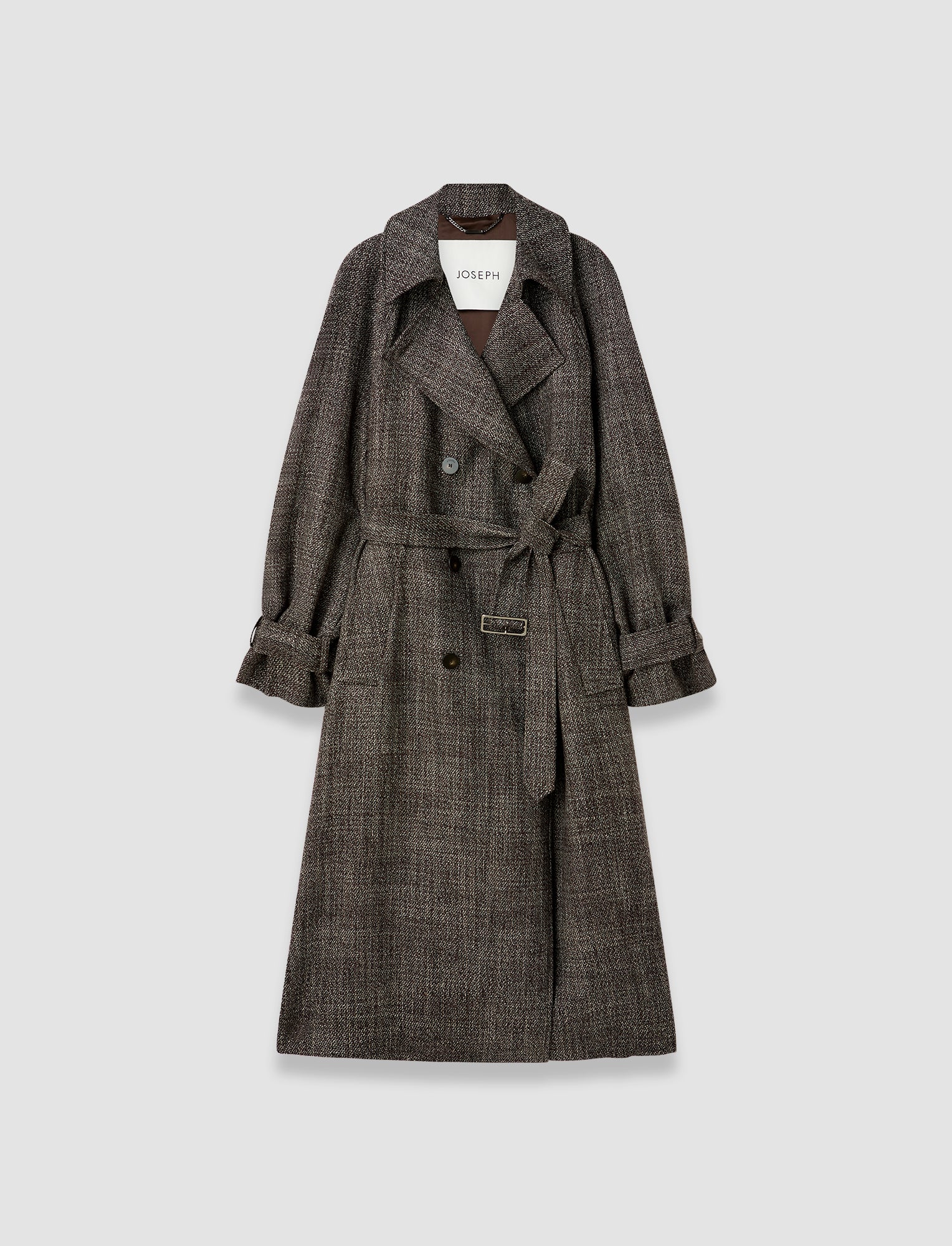 ブラウン-laurin-textured-tailoring-wool-コート-JOSEPH