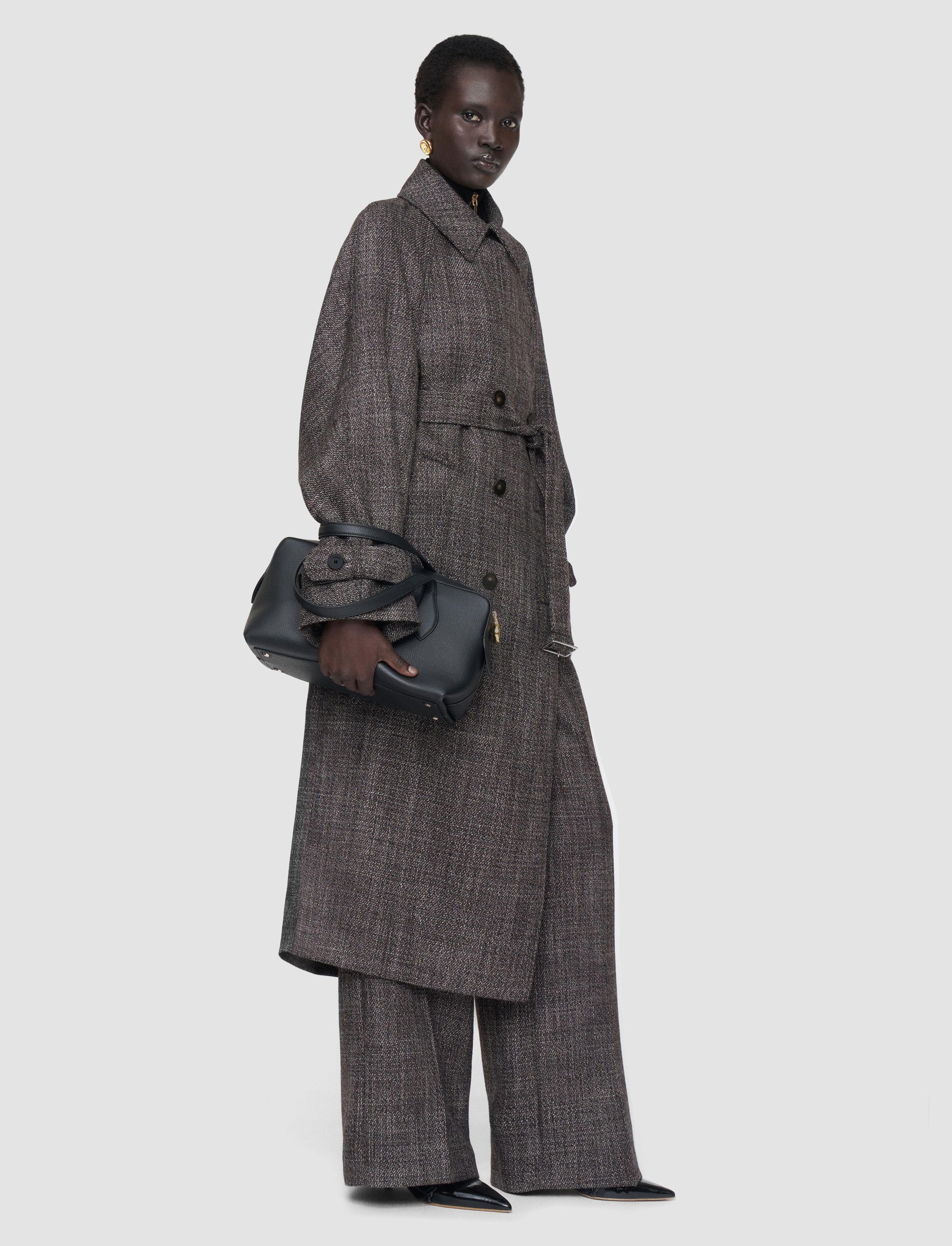 ブラウン-laurin-textured-tailoring-wool-コート-JOSEPH