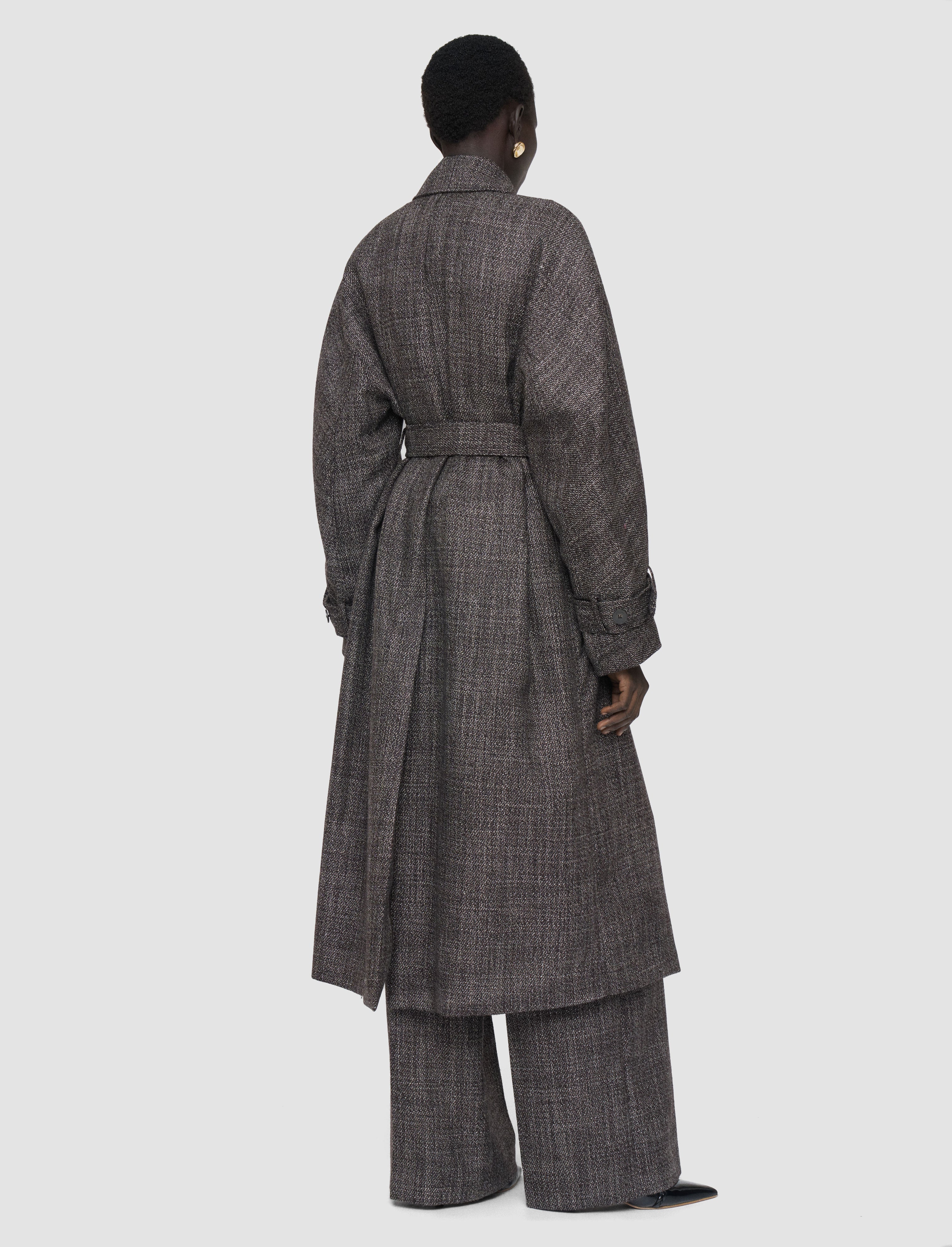 ブラウン-laurin-textured-tailoring-wool-コート-JOSEPH