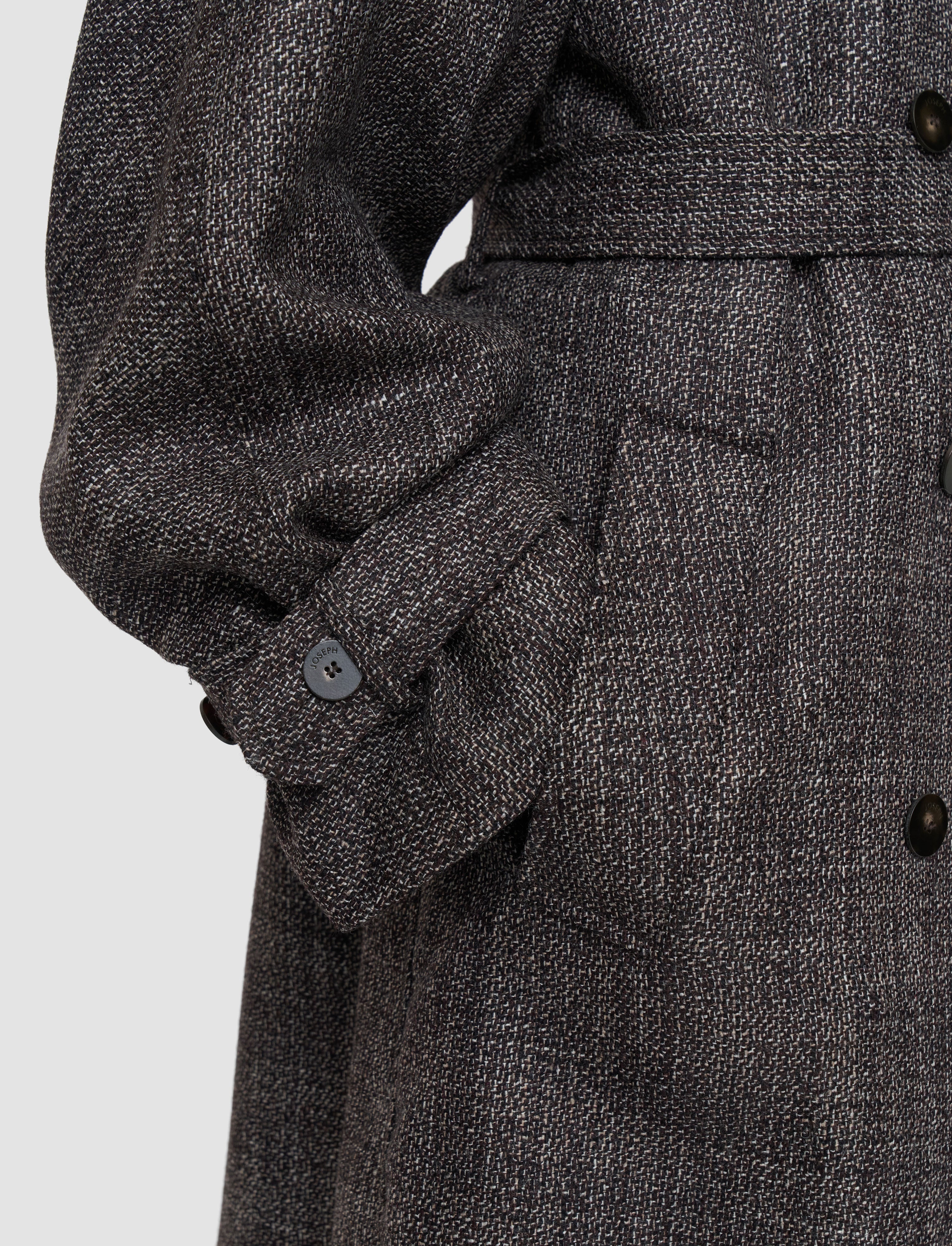ブラウン-laurin-textured-tailoring-wool-コート-JOSEPH