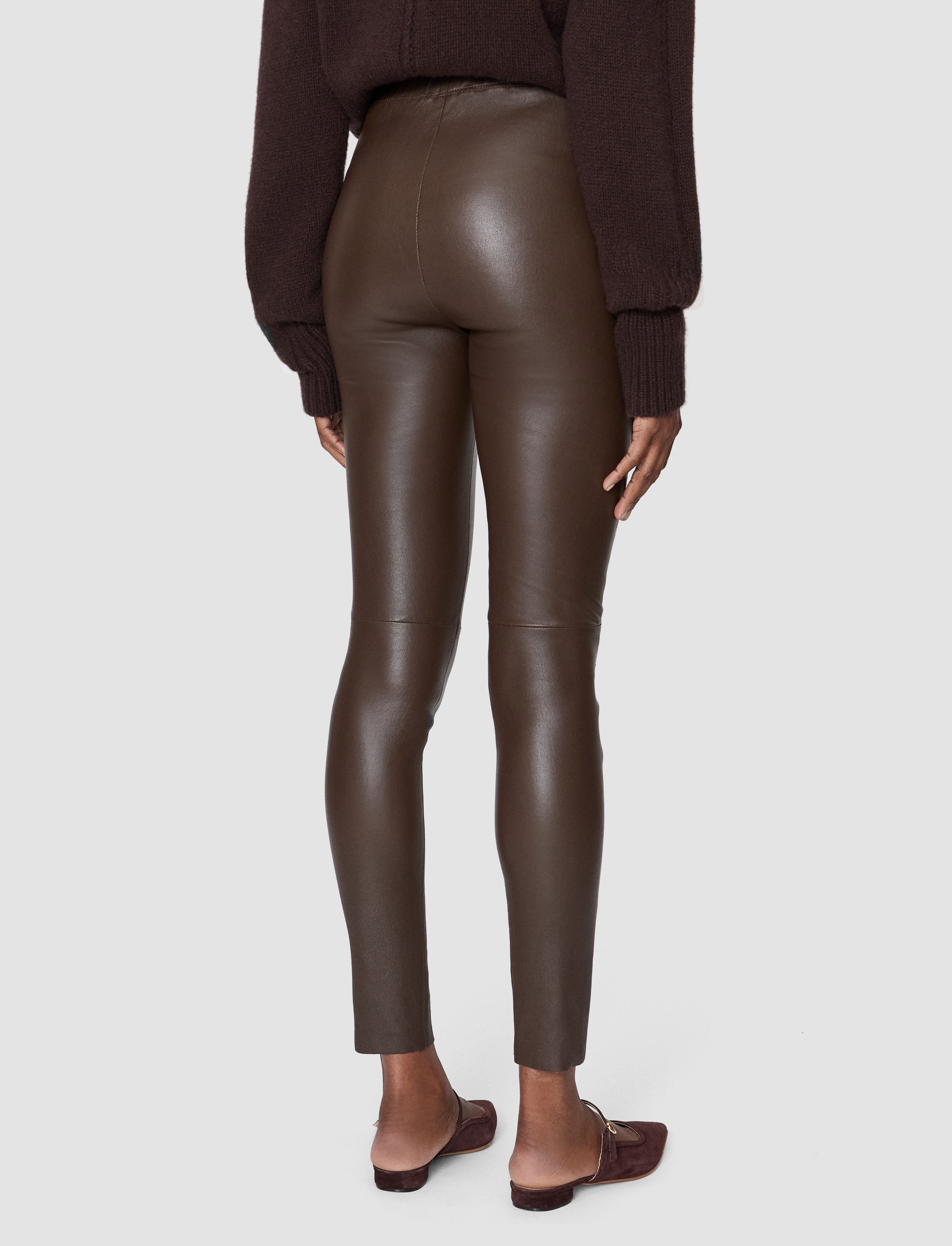marron-legging-en-cuir-stretch-JOSEPH