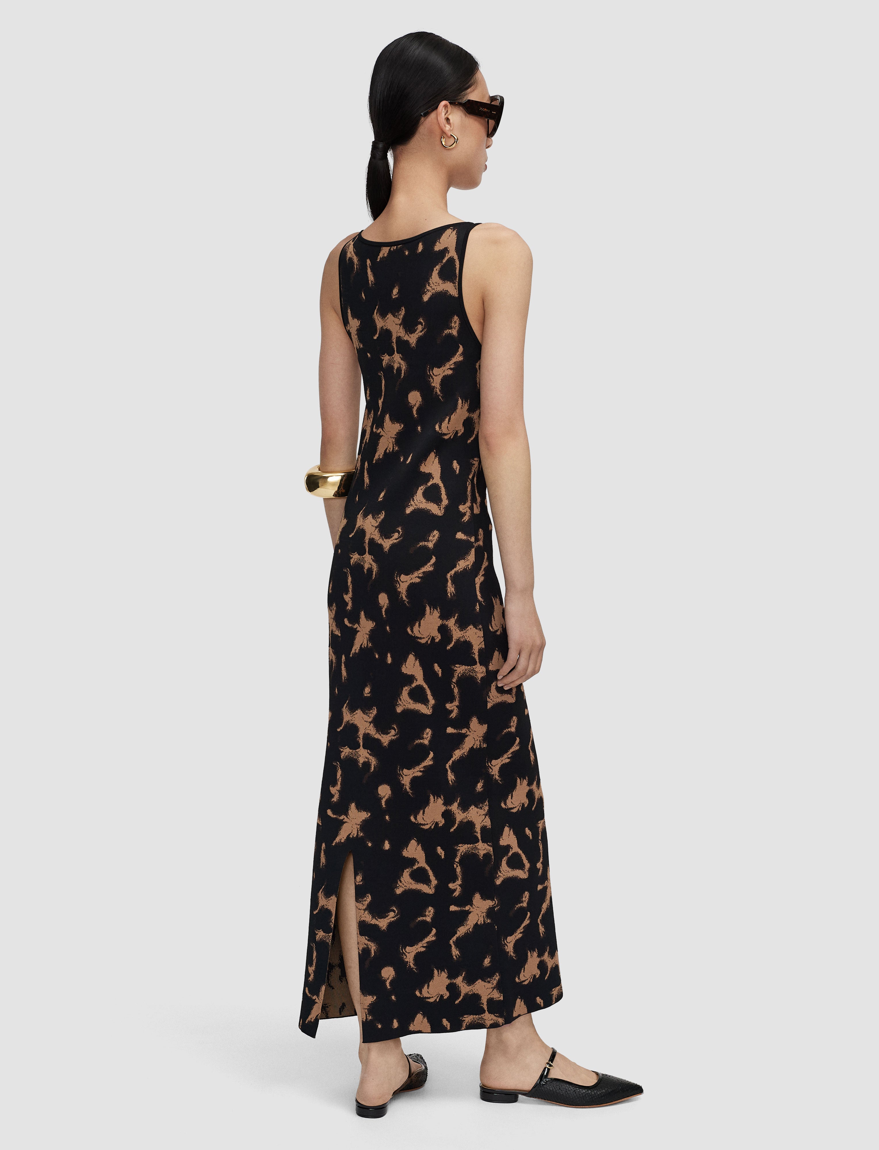 marron-robe-lecate-en-maille-effet-ecaille-de-tortue-JOSEPH