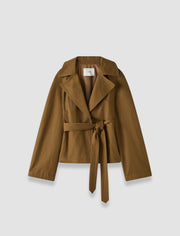 Brown Leda Cotton Twill Jacket - Joseph