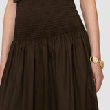 Leona Cotton Sateen Skirt 32 - Joseph