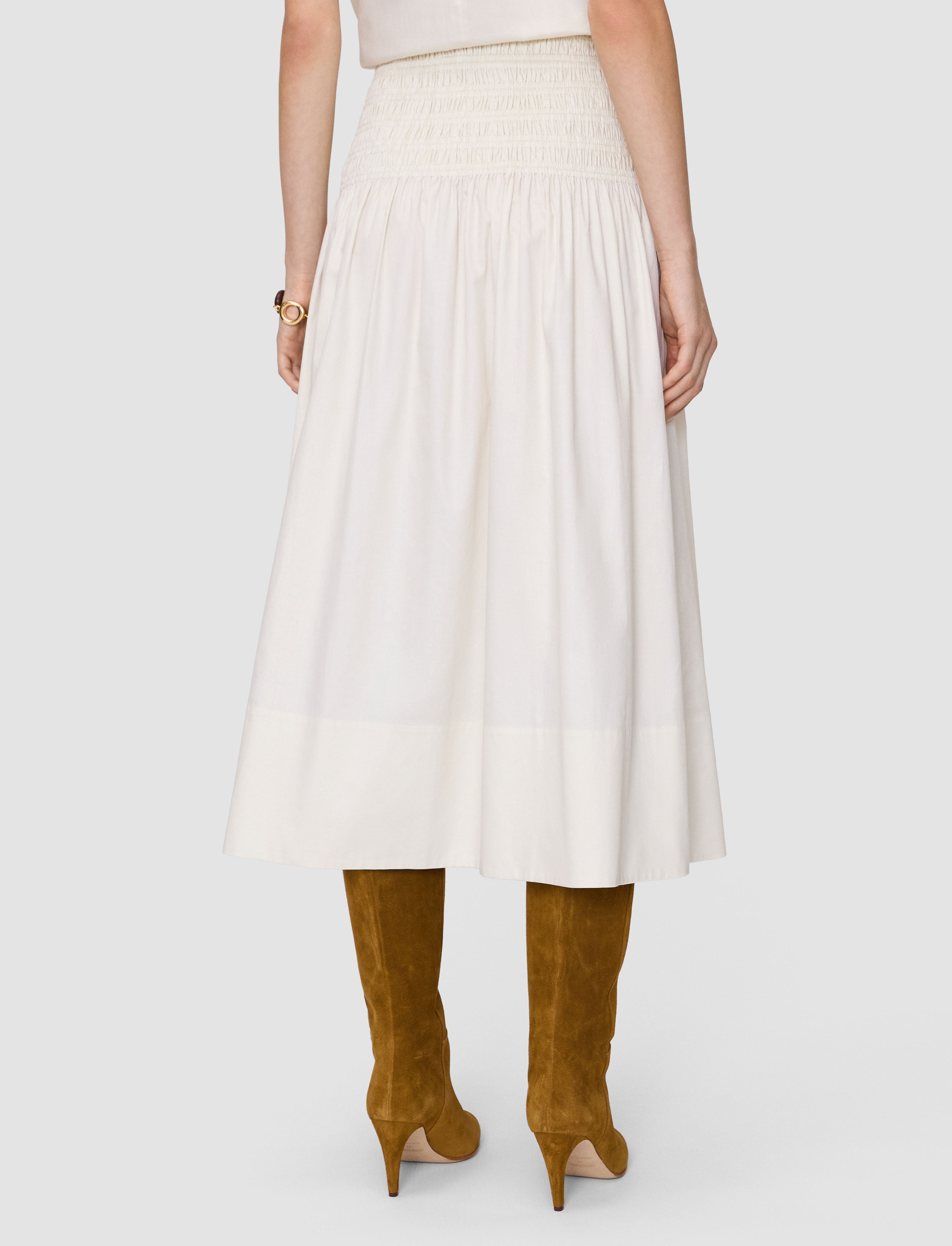 white-leona-cotton-sateen-skirt-JOSEPH