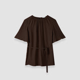 Libby Silk Blend Crepe Top