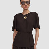 Libby Silk Blend Crepe Top