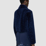 Blue Liris Short Haired Shearling Coat - Joseph