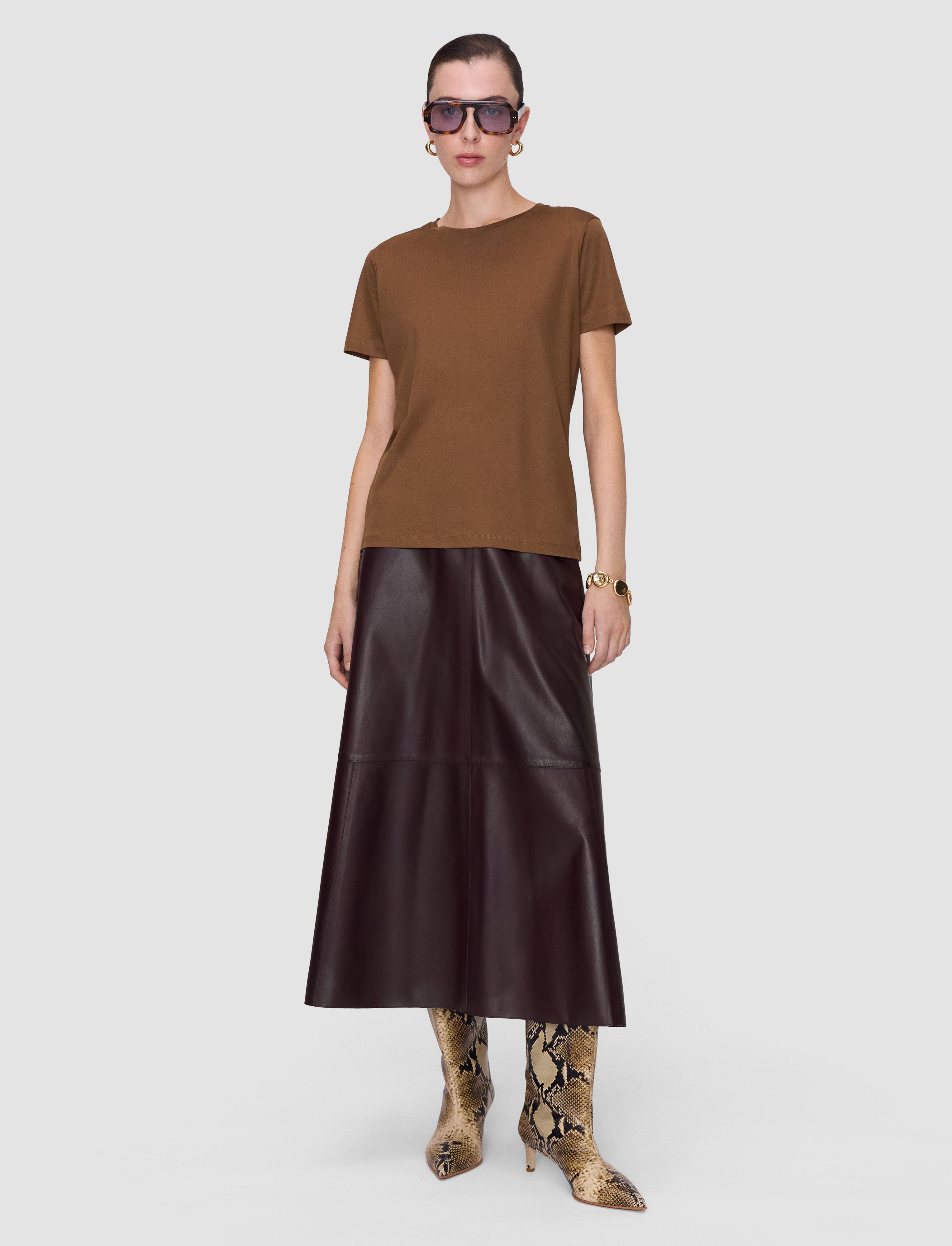 brown-livia-mercerised-cotton-t-shirt-JOSEPH
