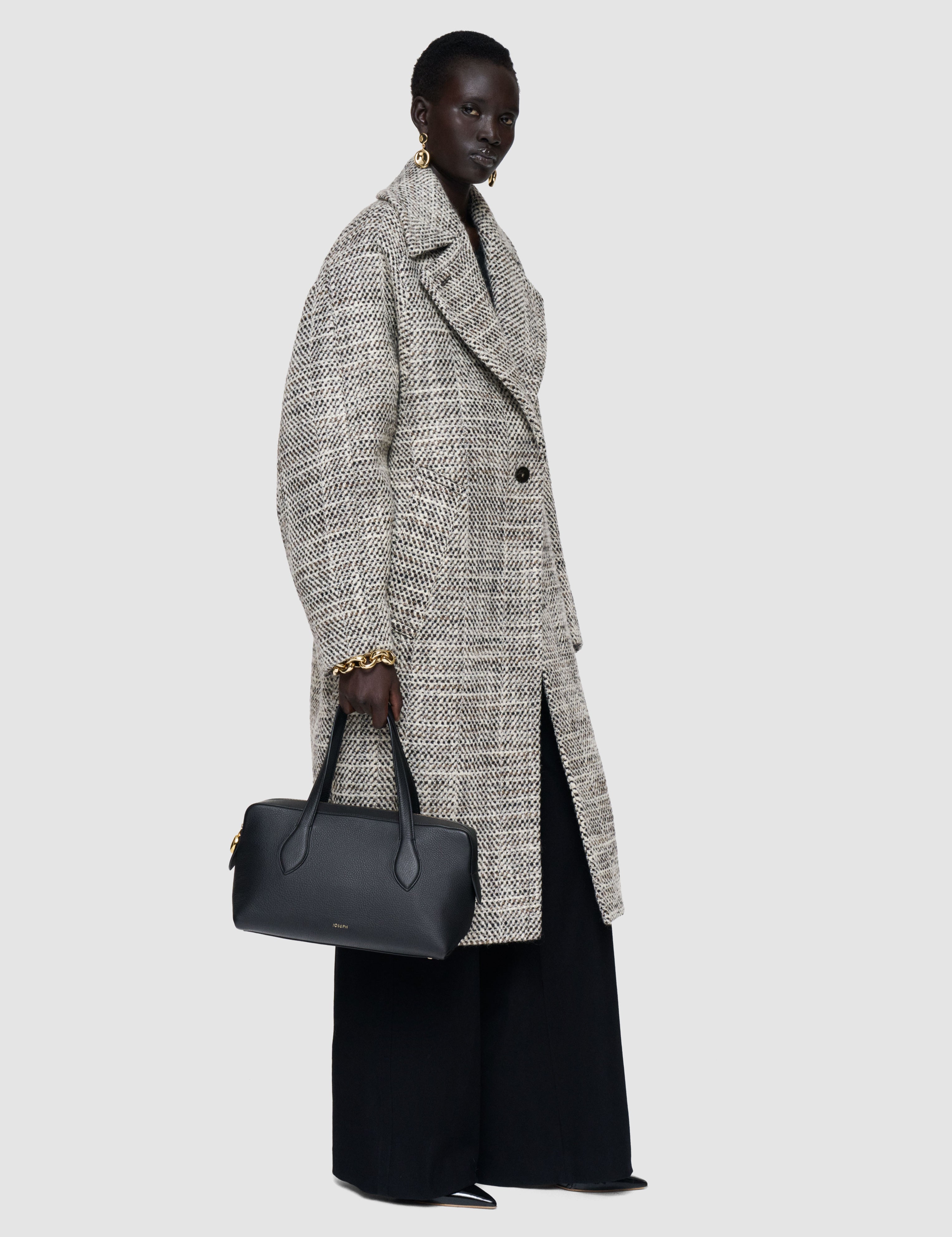 Black Loaf Leather Bag - Joseph