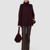 Purple Loftus Pure Cashmere High Neck Jumper - Joseph