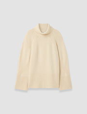 White Loftus Pure Cashmere High Neck Jumper - Joseph
