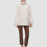 White Loftus Pure Cashmere High Neck Jumper - Joseph