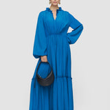 Blue Lotus Textured Silk Dress - Joseph