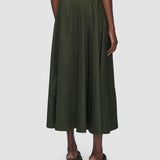 Green Manar Cotton Sateen Skirt - Joseph
