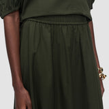 Green Manar Cotton Sateen Skirt - Joseph