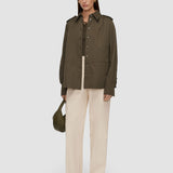 Green Mars Fluid Cotton Linen Blouse - Joseph