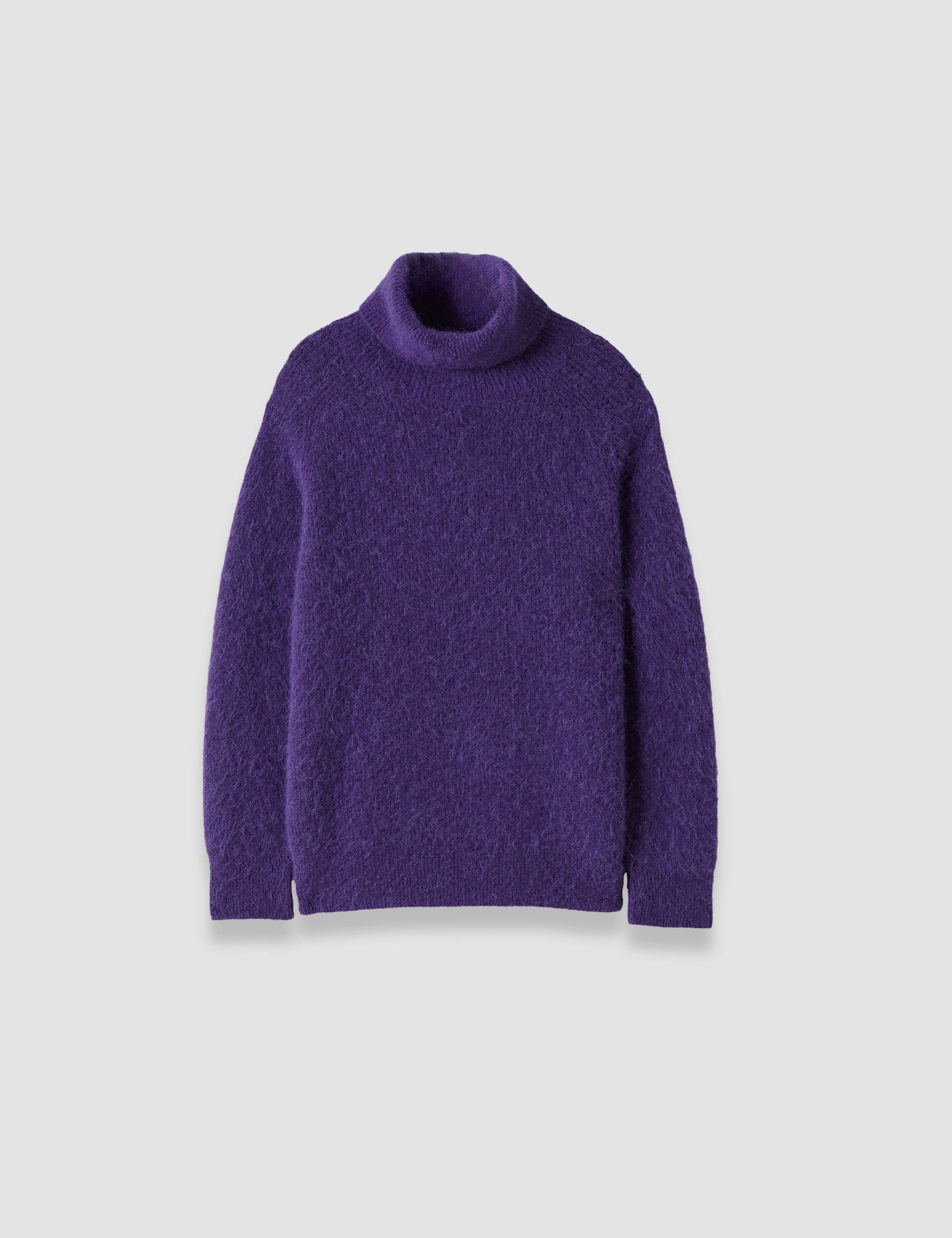 Purple Meslay Brushed Alpaca Jumper - Joseph