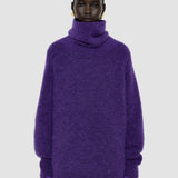 Purple Meslay Brushed Alpaca Jumper - Joseph