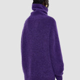Purple Meslay Brushed Alpaca Jumper - Joseph