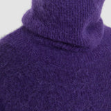 Purple Meslay Brushed Alpaca Jumper - Joseph