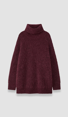 Purple Meslay Brushed Alpaca Knitwear - Joseph