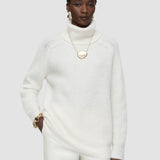 White Meslay Brushed Wool Jumper - Joseph