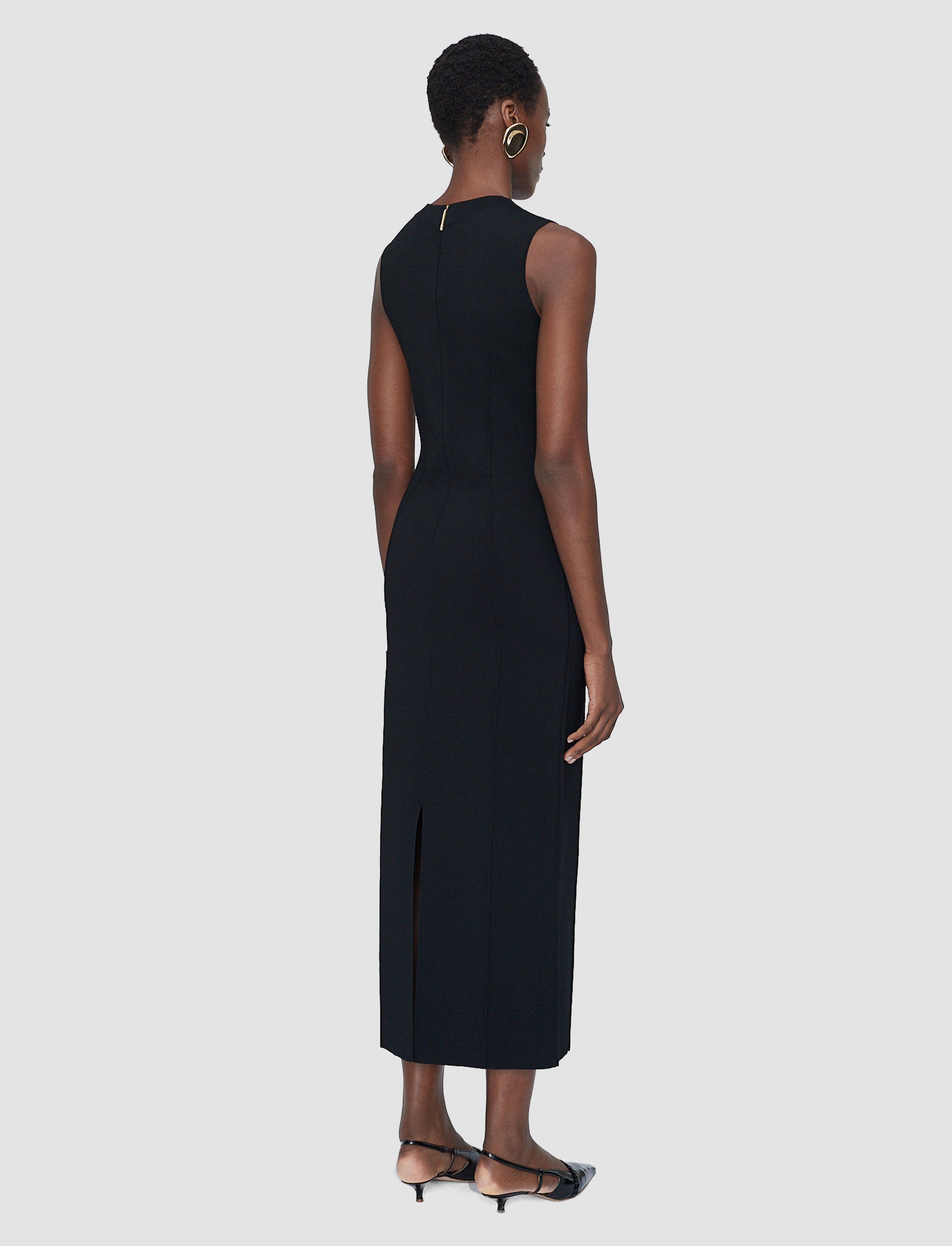 noir-robe-mille-en-maille-compact-milano-JOSEPH
