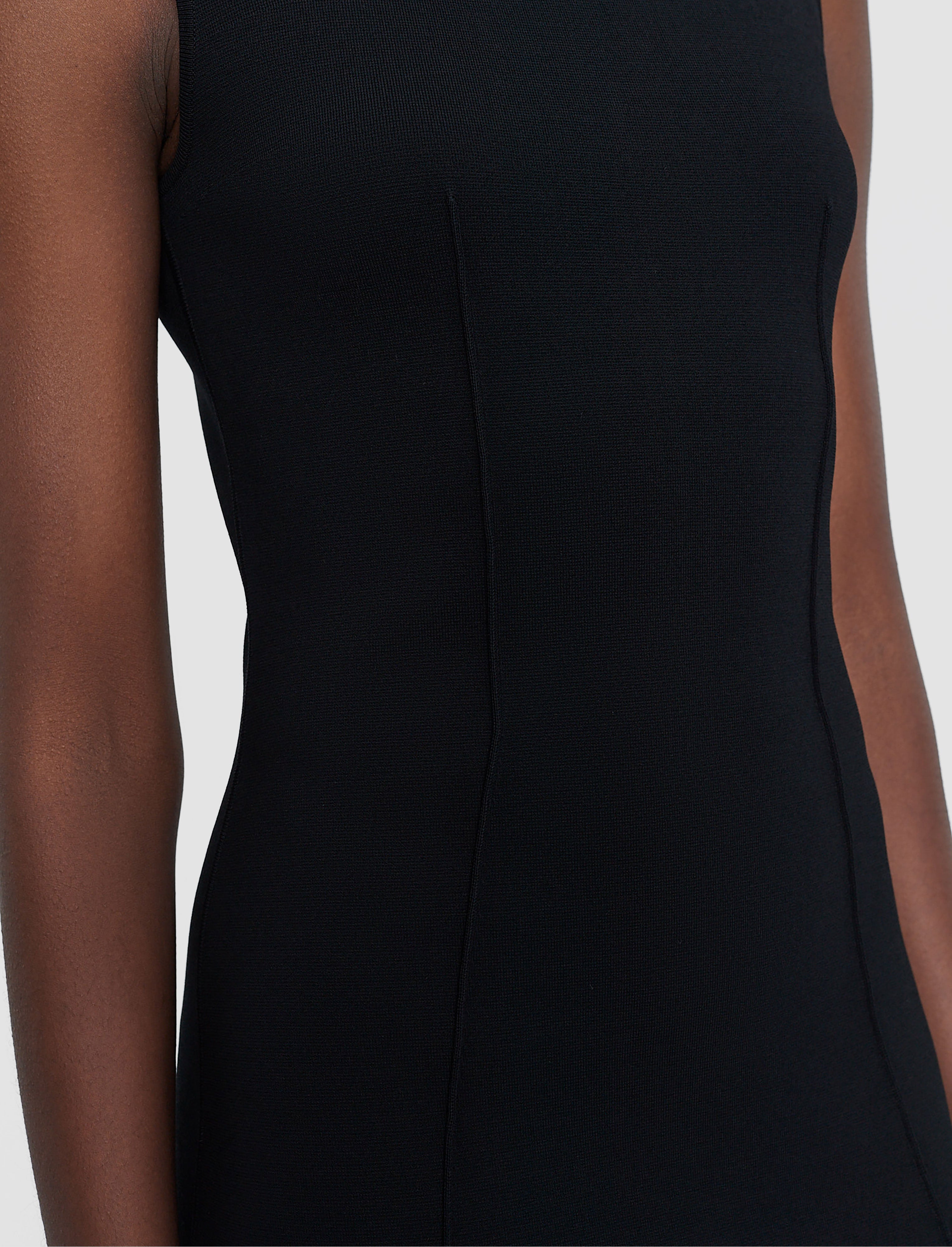 noir-robe-mille-en-maille-compact-milano-JOSEPH