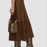 Mini Bucket Snake Leather Bag
