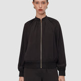Mira Satin Twill Bomber Jacket