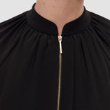 Mira Satin Twill Bomber Jacket