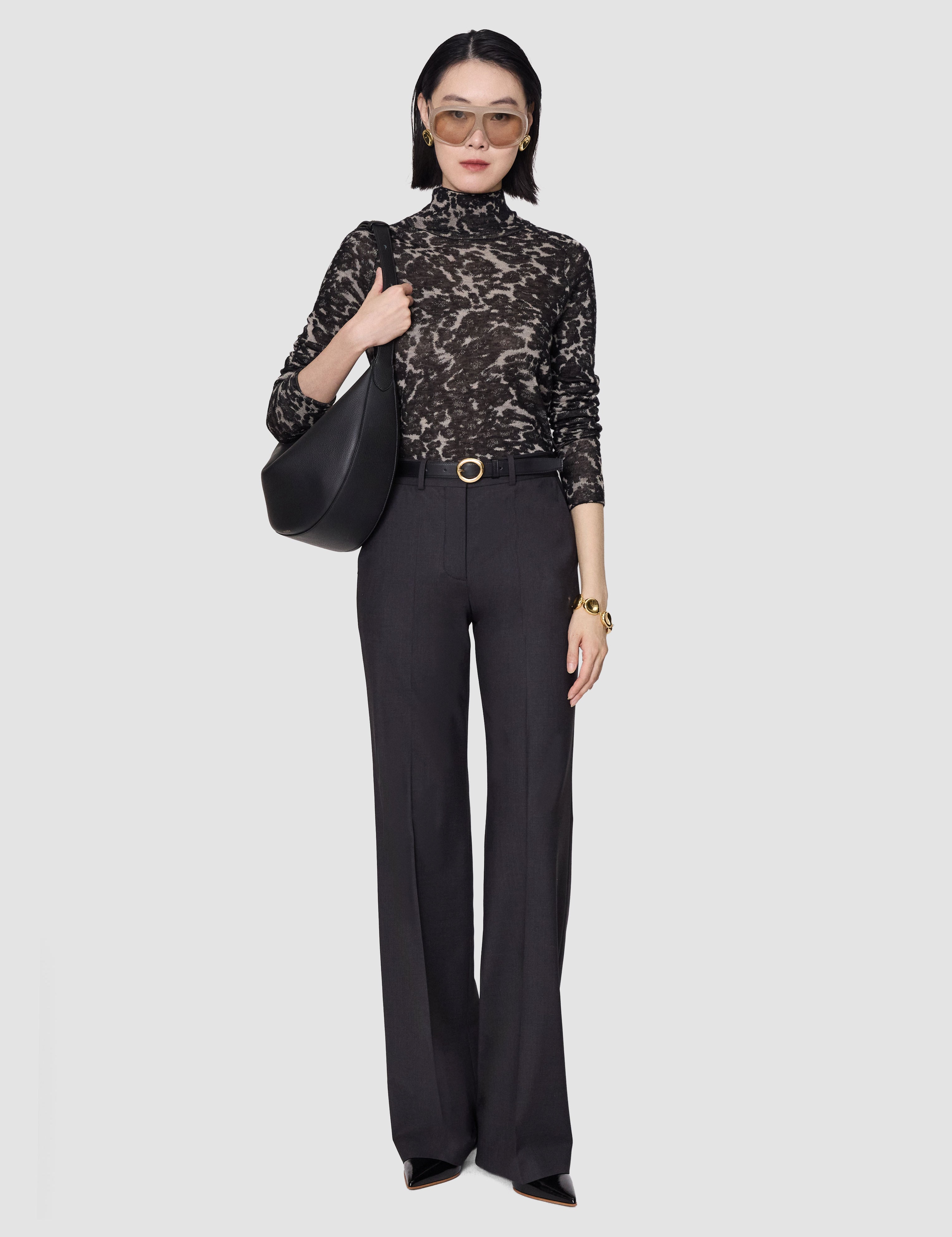 Grey Morissey Wool Tailoring Trousers - Joseph