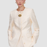 Beige Myra Cotton Silk Blend Jacket - Joseph