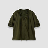 Blouse Nador en satin de coton