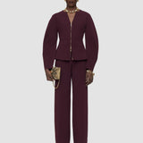 Purple Nancy Compact Milano Trousers - Joseph