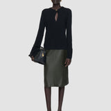 Jupe Niven en cuir nappa souple 