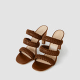 Noor Braided Leather High Heel Sandals