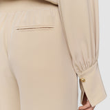 Beige Nour Satin Twill Trousers - Joseph