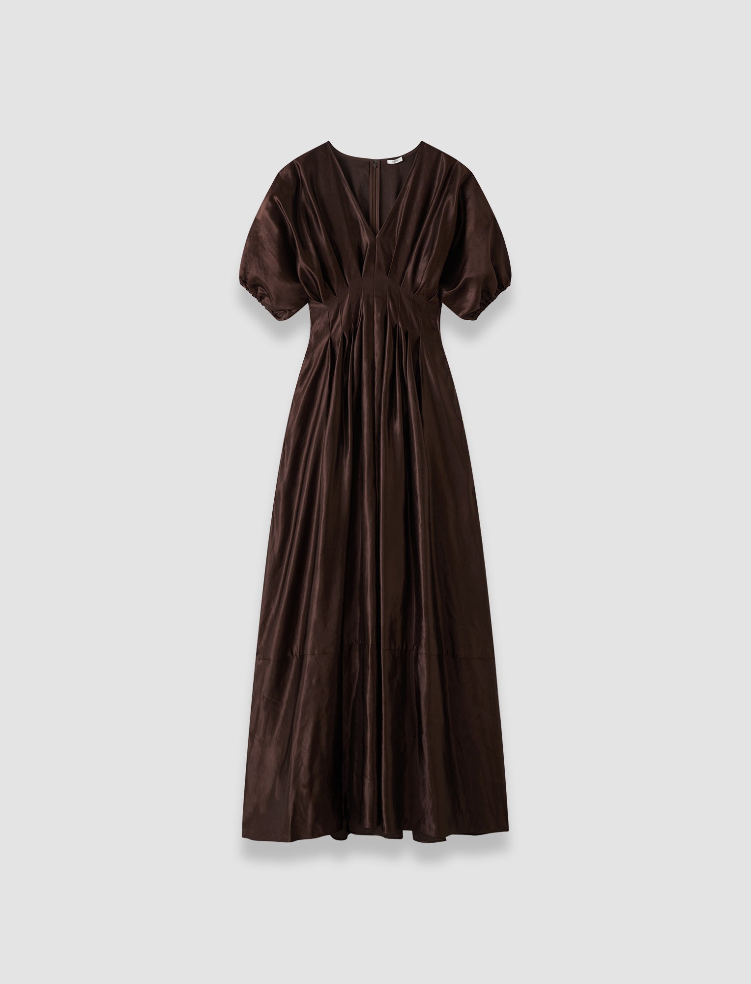 marron-robe-nova-en-melange-soie-et-lin-JOSEPH