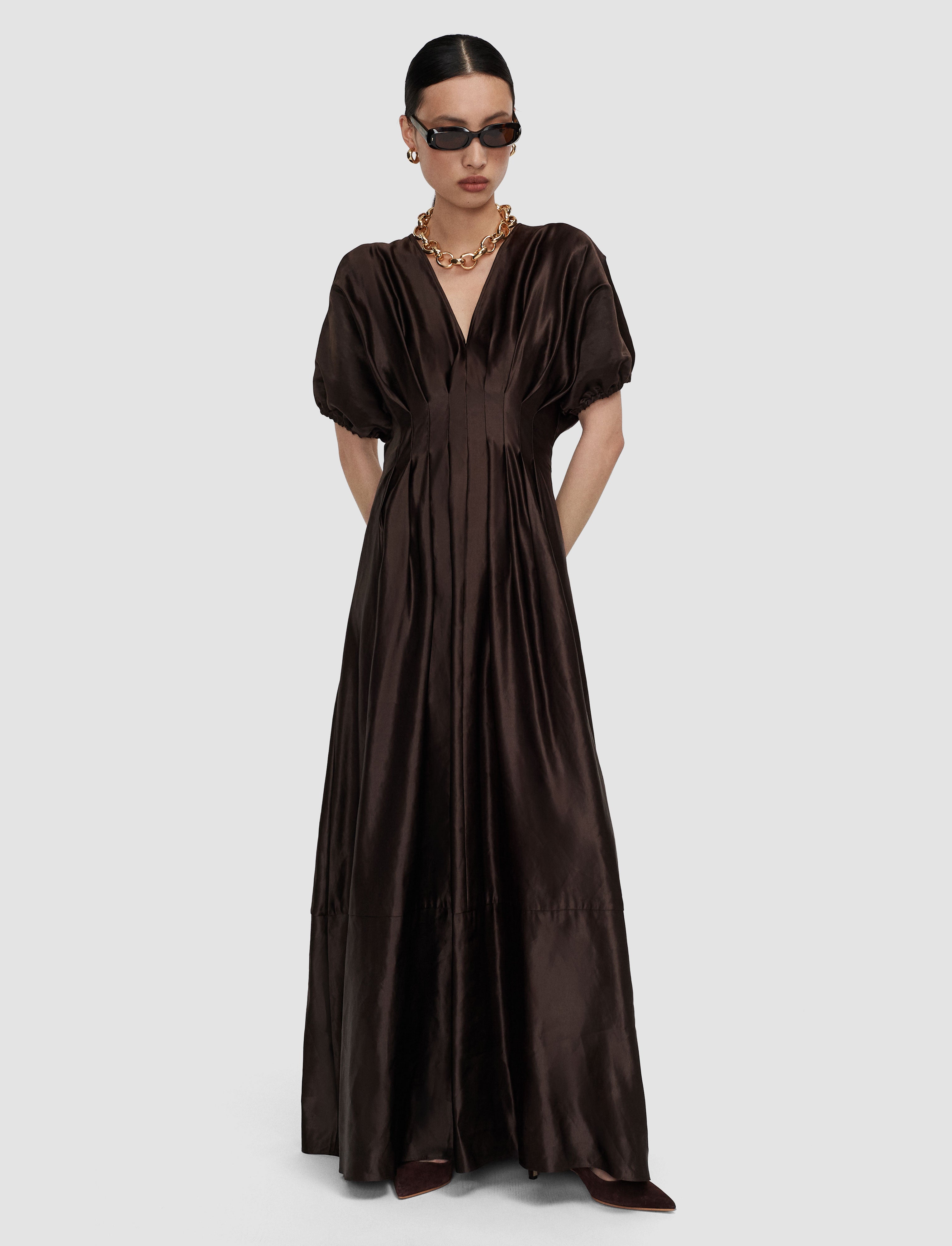 marron-robe-nova-en-melange-soie-et-lin-JOSEPH
